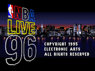NBA Live 96 title screen for Super Nintendo